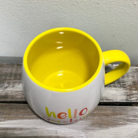 NEW Hello Sunshine Yellow Colorful Coffee Mug Cup - Picture 2 of 6